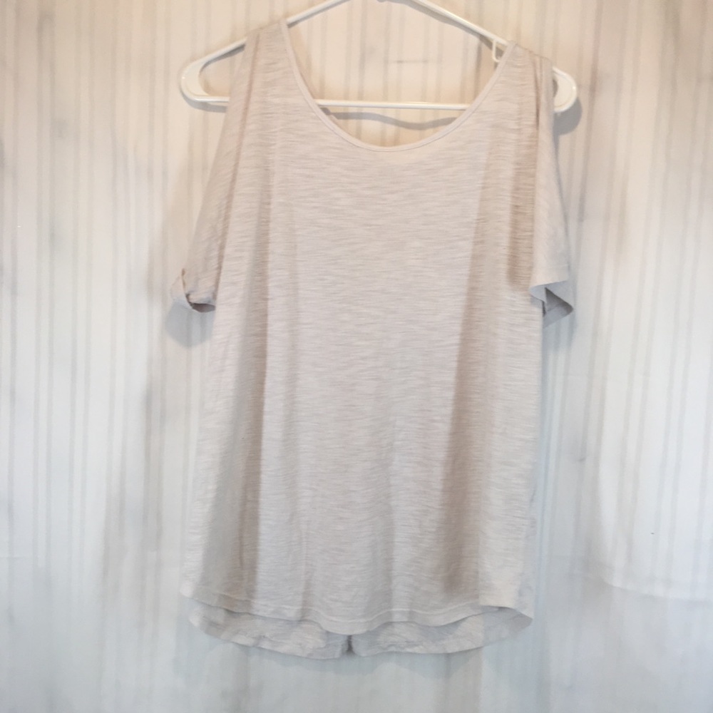 White Shirt With Shoulder Cut Outs